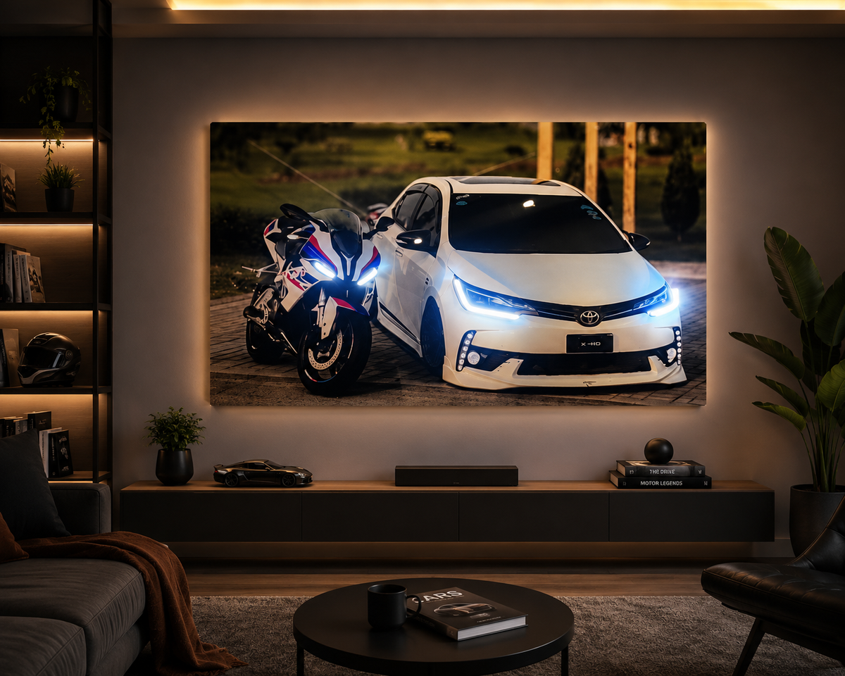Toyota Corolla & Superbike | Neon Acrylic Frame