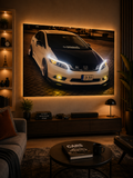 Honda Civic Black Hood | Neon Acrylic Frame