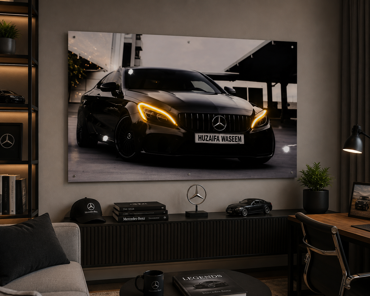 Mercedes-Benz C-Class Amber Headlight | Neon Acrylic Frame