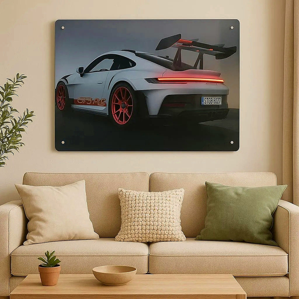Porsche 911 GT3 RS Taillight | Neon Poster