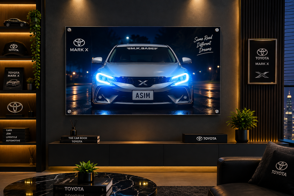 Toyota Mark X LED Headlights | Neon Acrylic Frame